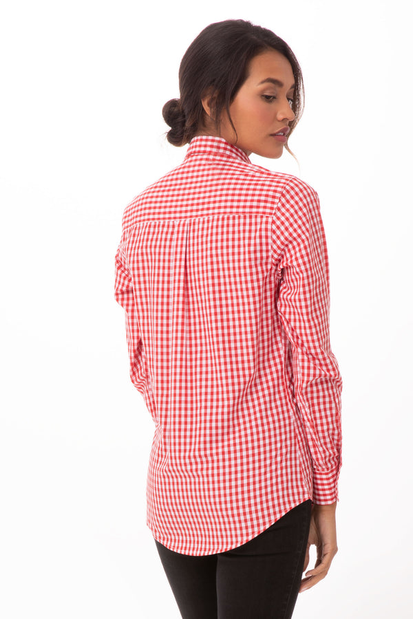 Gingham Females Checkers Dress Shirt