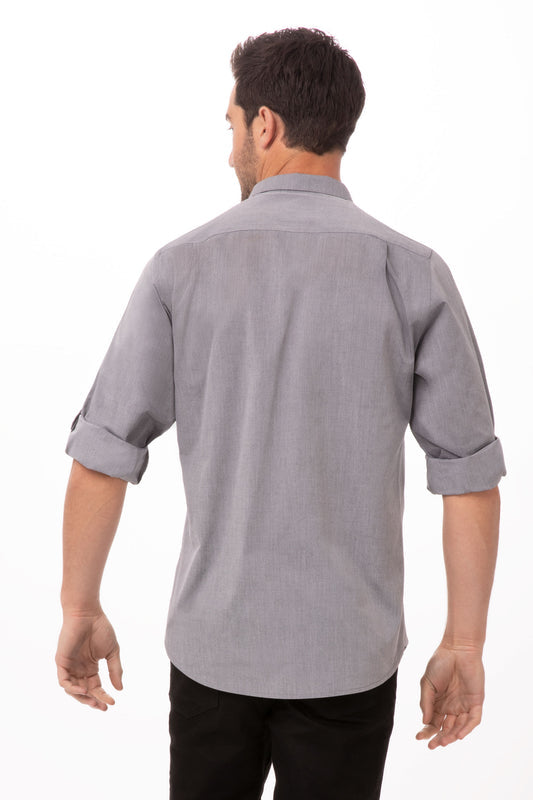 SHIRT-URB-CHAMBRAY-L/S /GREY /4XL