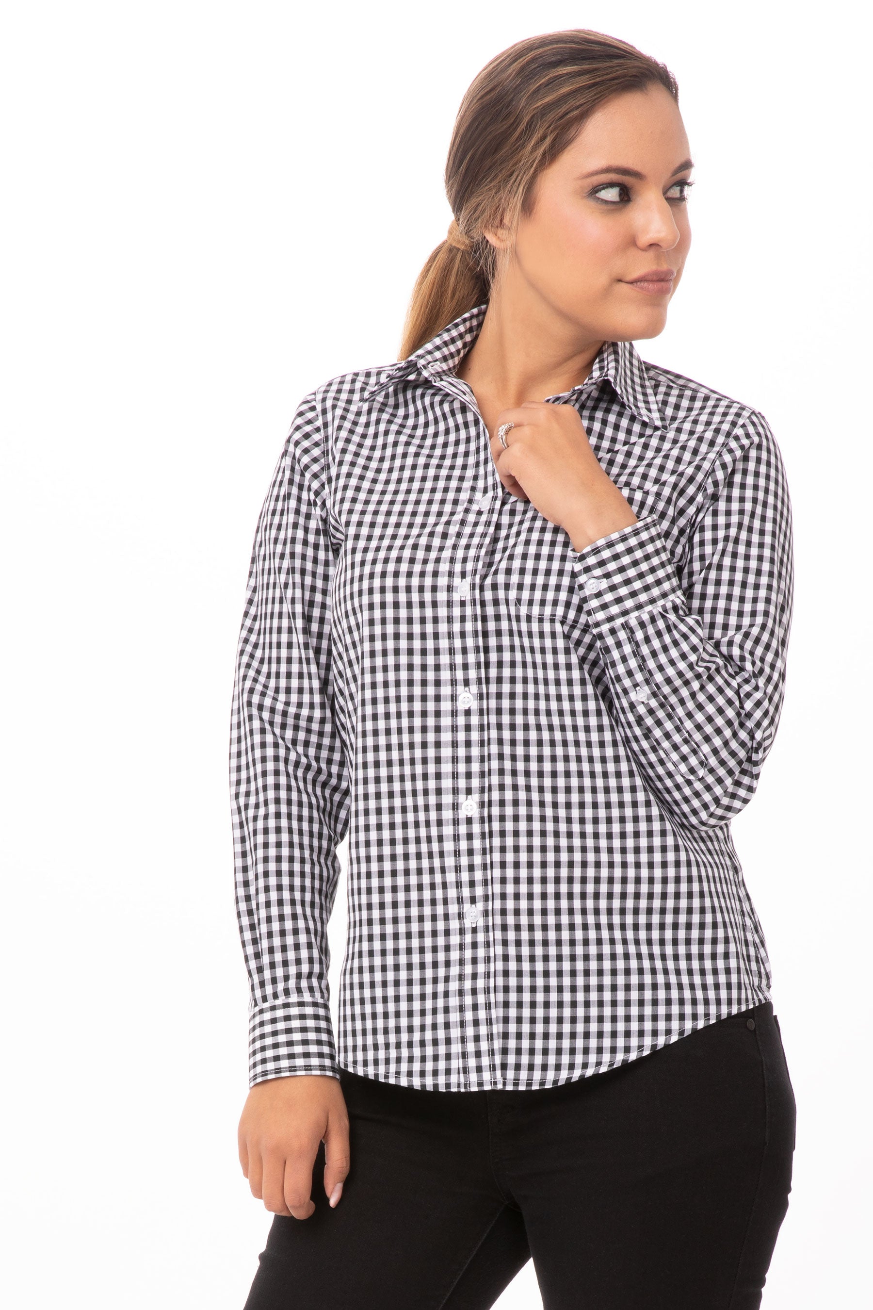 Gingham Female Dress Shirt