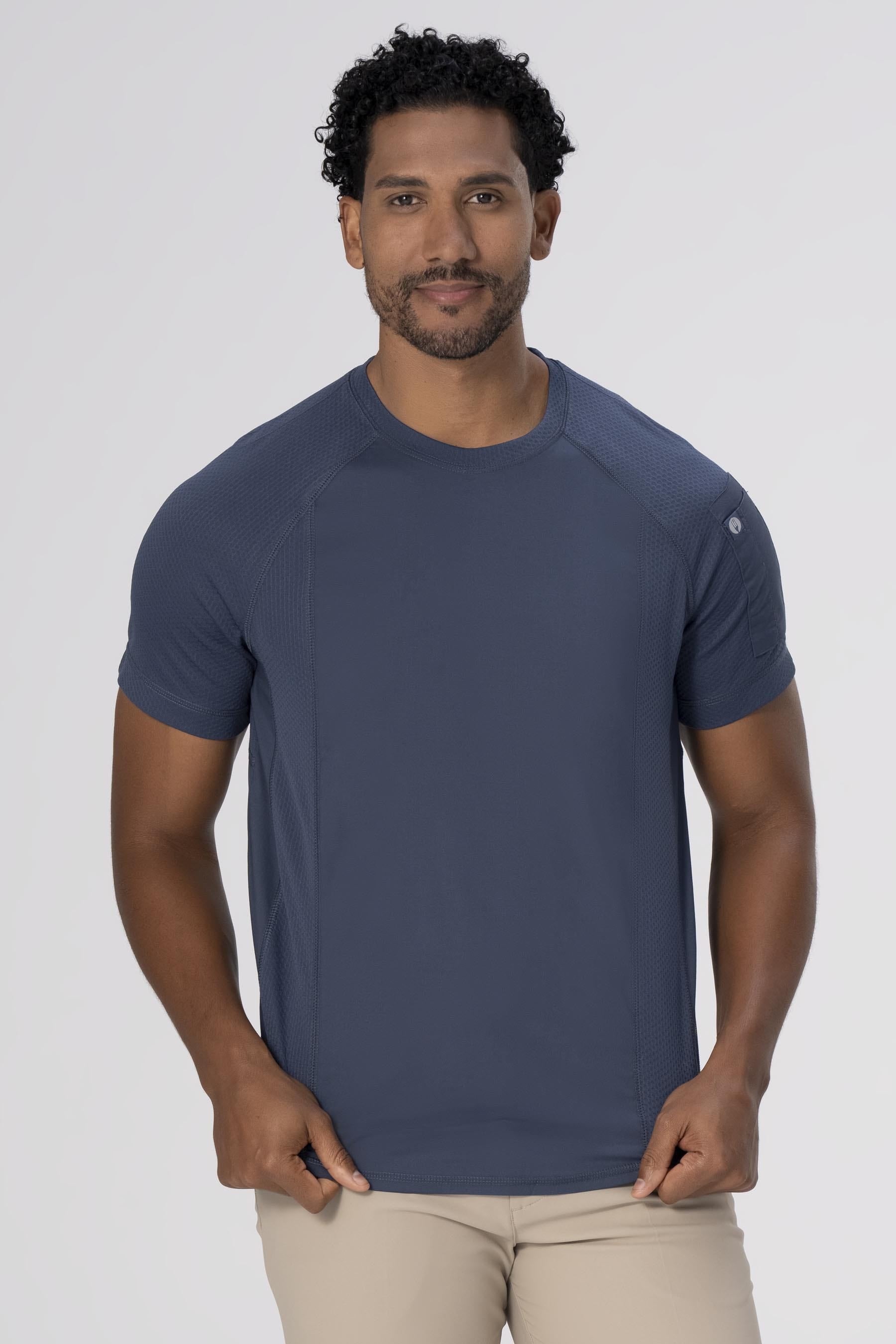 ARYES CREW SHIRT S/S /AIR FORCE BLUE /LARGE