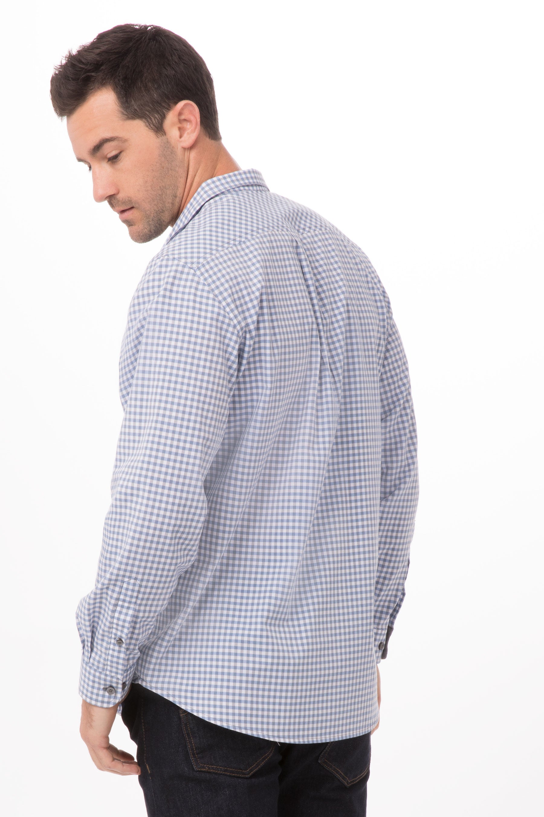 Modern Gingham Long Sleeves Dress Shirt